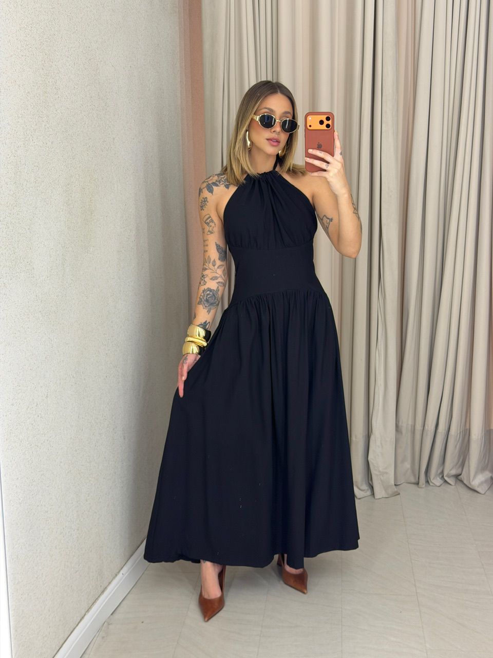 VESTIDO TALITA FLUIDO PRETO