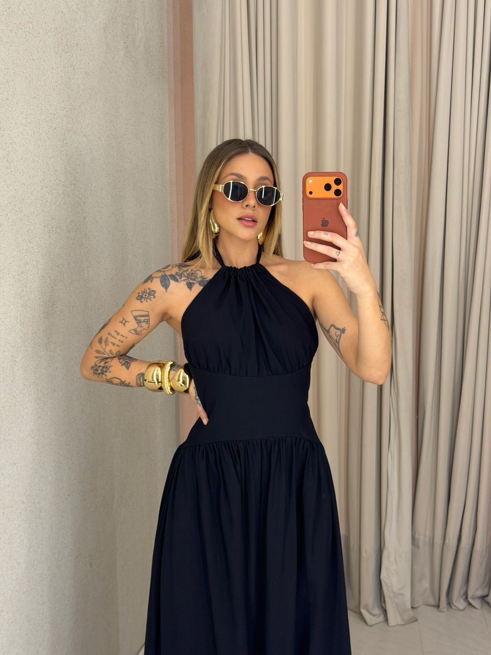VESTIDO TALITA FLUIDO PRETO