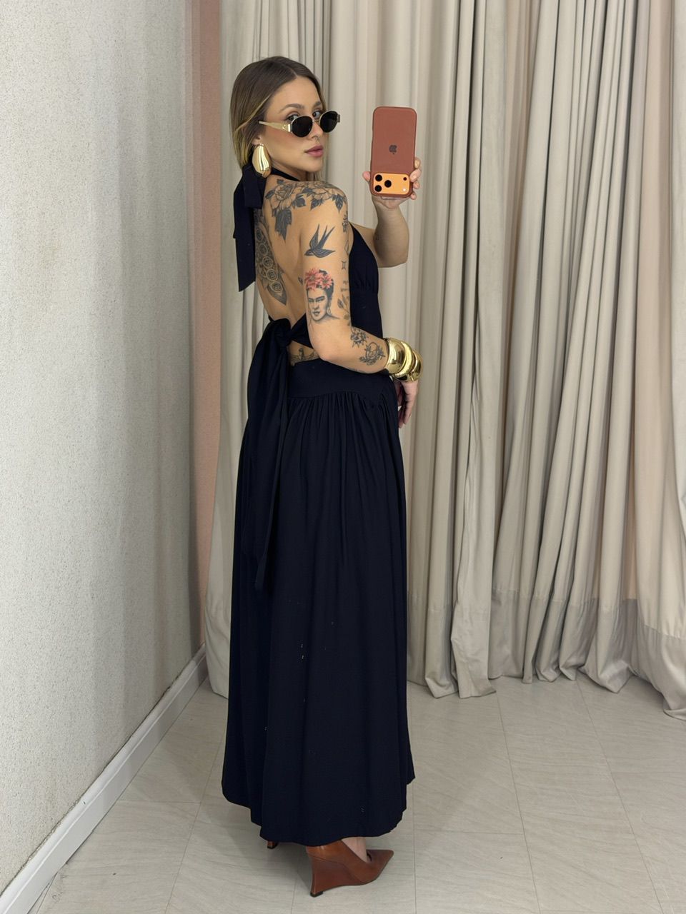 VESTIDO TALITA FLUIDO PRETO