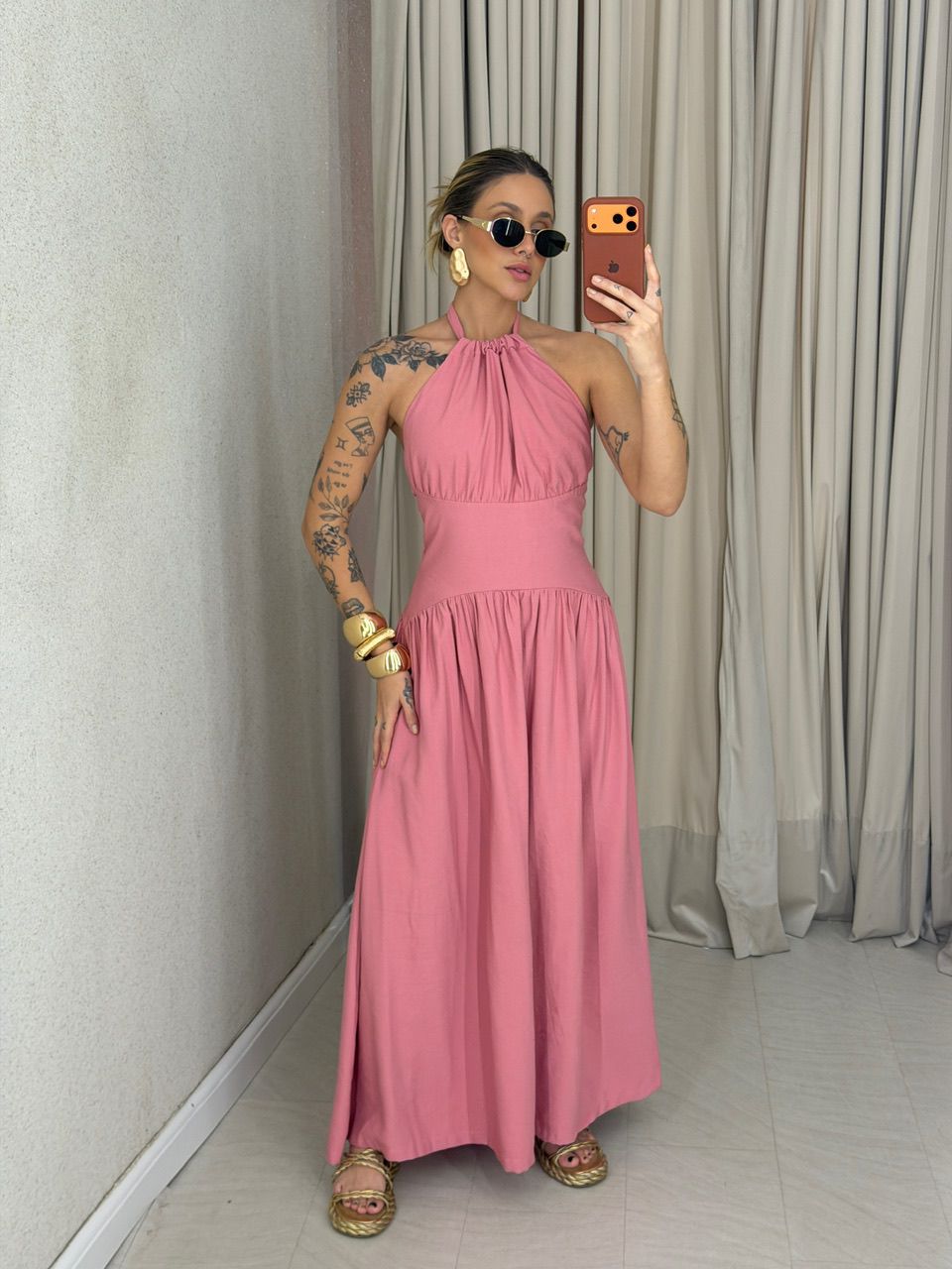 VESTIDO TALITA FLUIDO ROSA