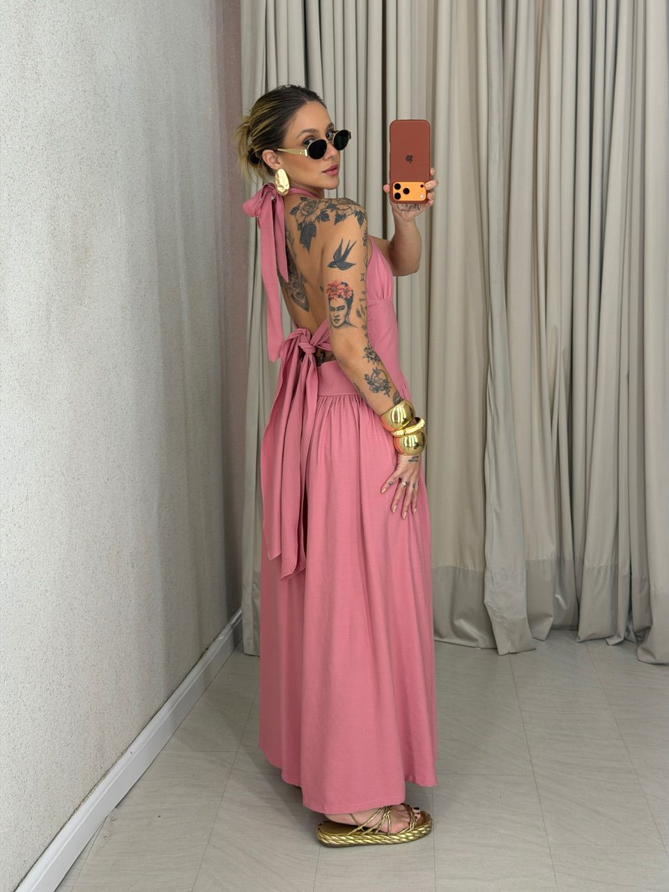 VESTIDO TALITA FLUIDO ROSA