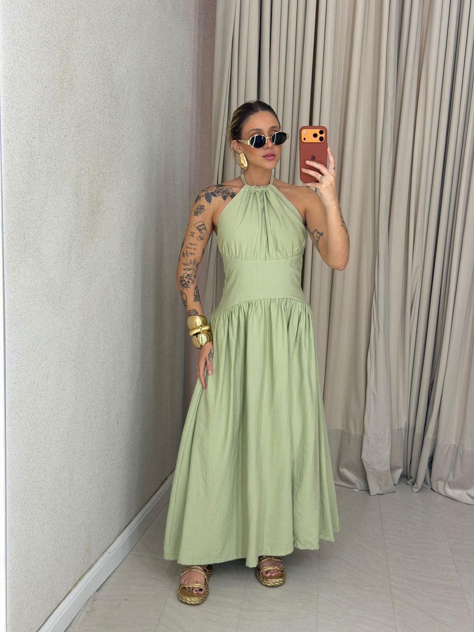 VESTIDO TALITA FLUIDO VERDE