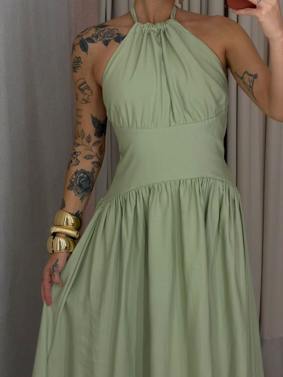 VESTIDO TALITA FLUIDO VERDE