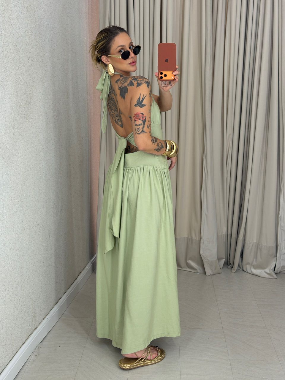 VESTIDO TALITA FLUIDO VERDE