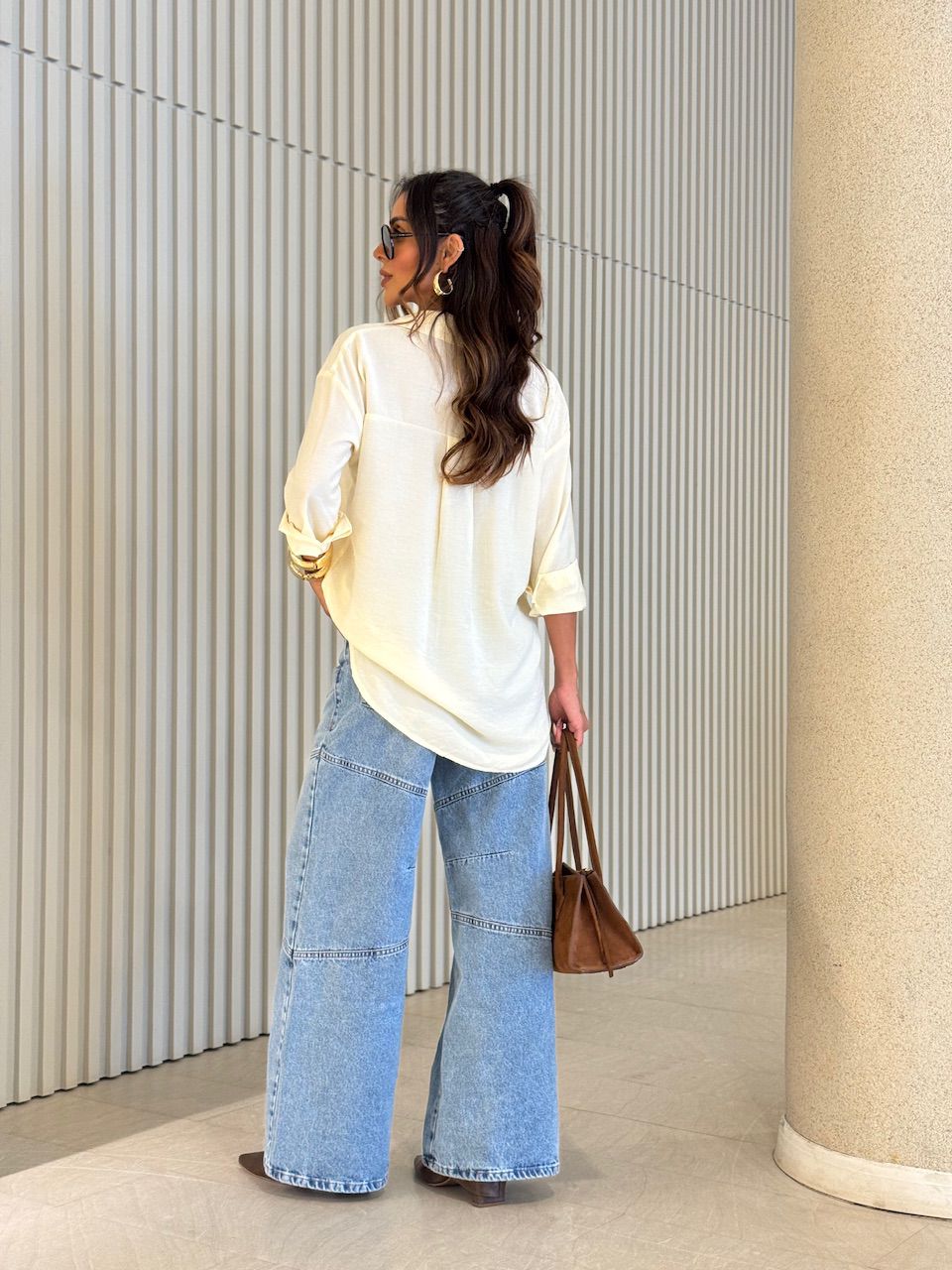 CAMISA FERNANDA OVER AMARELA