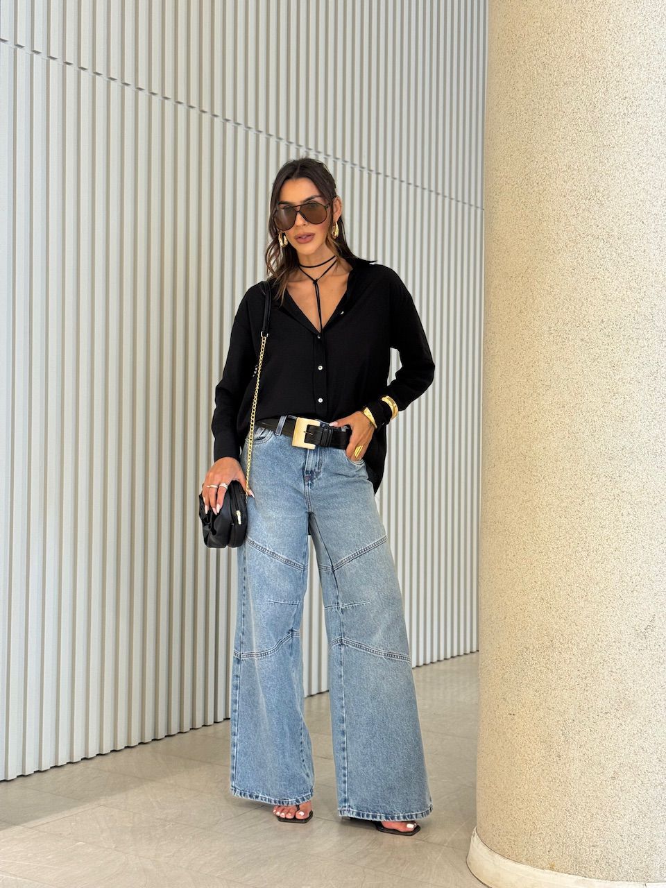 CAMISA FERNANDA OVER PRETA