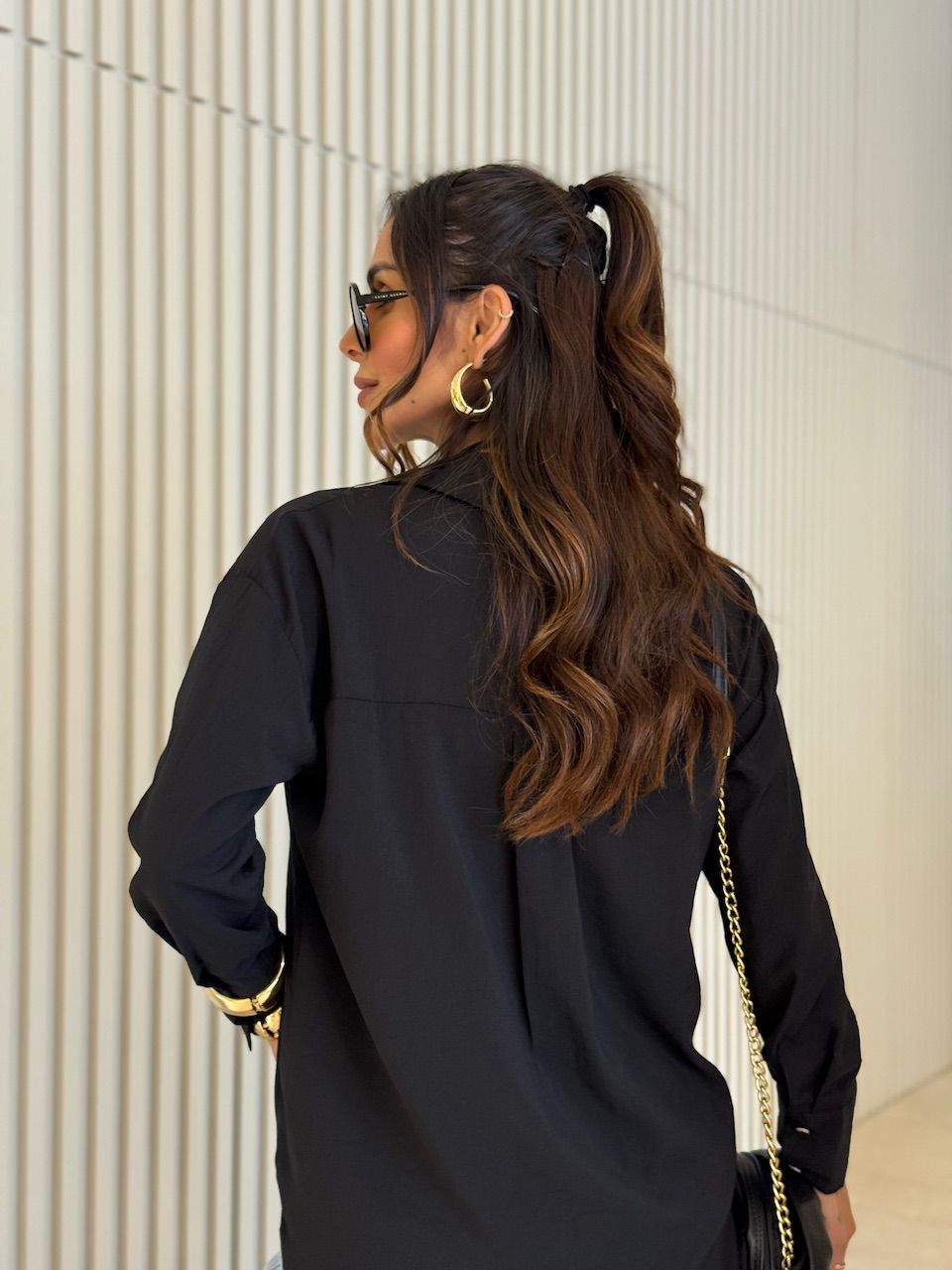 CAMISA FERNANDA OVER PRETA