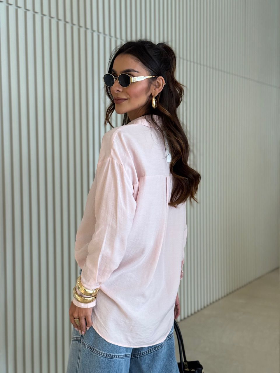 CAMISA FERNANDA OVER ROSA