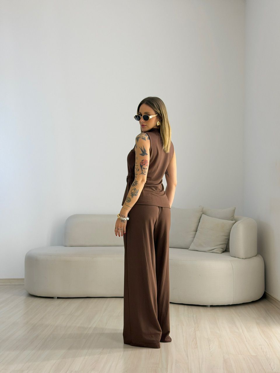 CONJUNTO VERA MOLETINHO MARROM