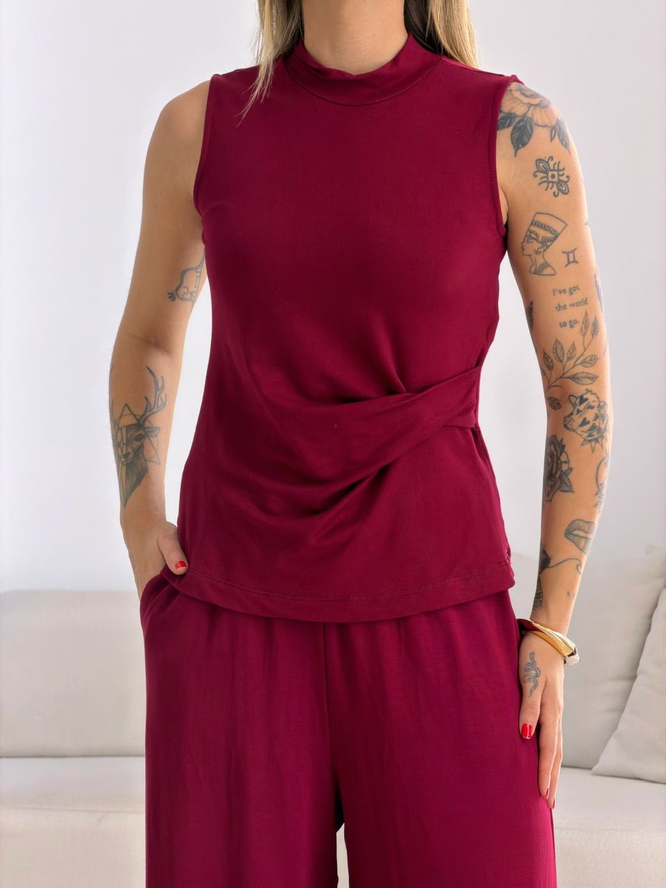 CONJUNTO VERA MOLETINHO VINHO