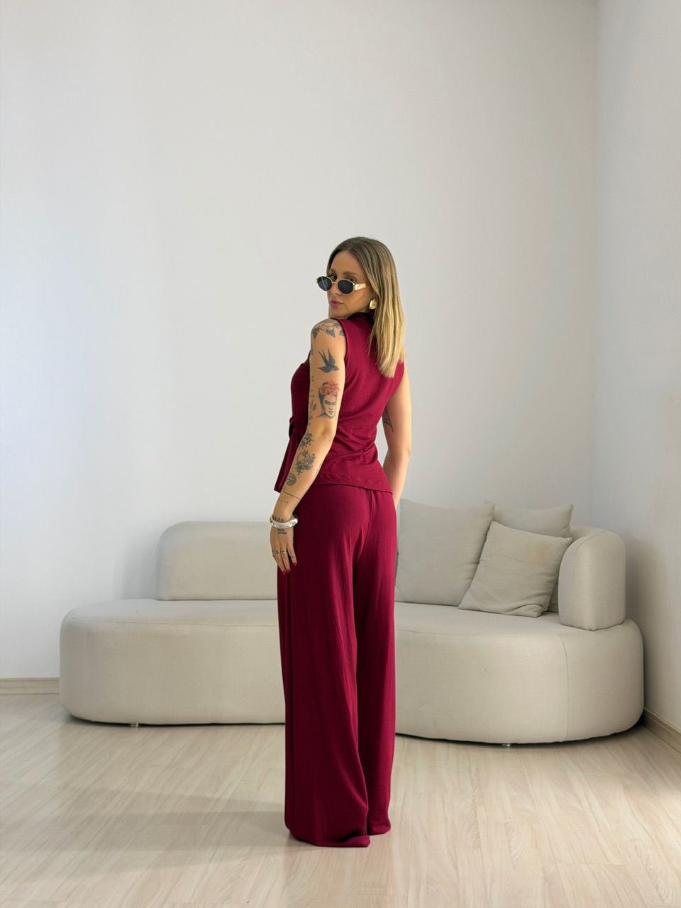 CONJUNTO VERA MOLETINHO VINHO