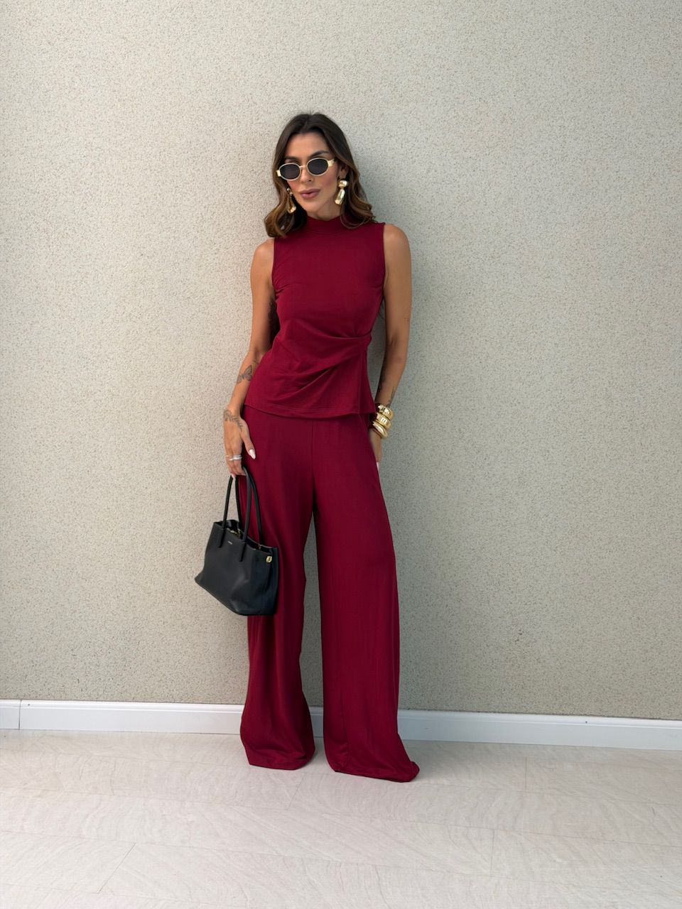 CONJUNTO VERA MOLETINHO VINHO - 0076440168 - CAROLLA FERRARO