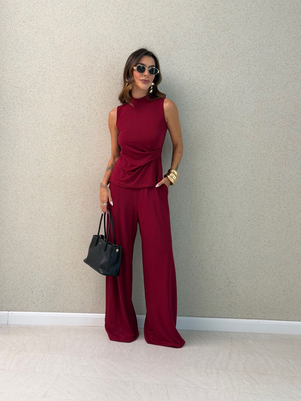 CONJUNTO VERA MOLETINHO VINHO