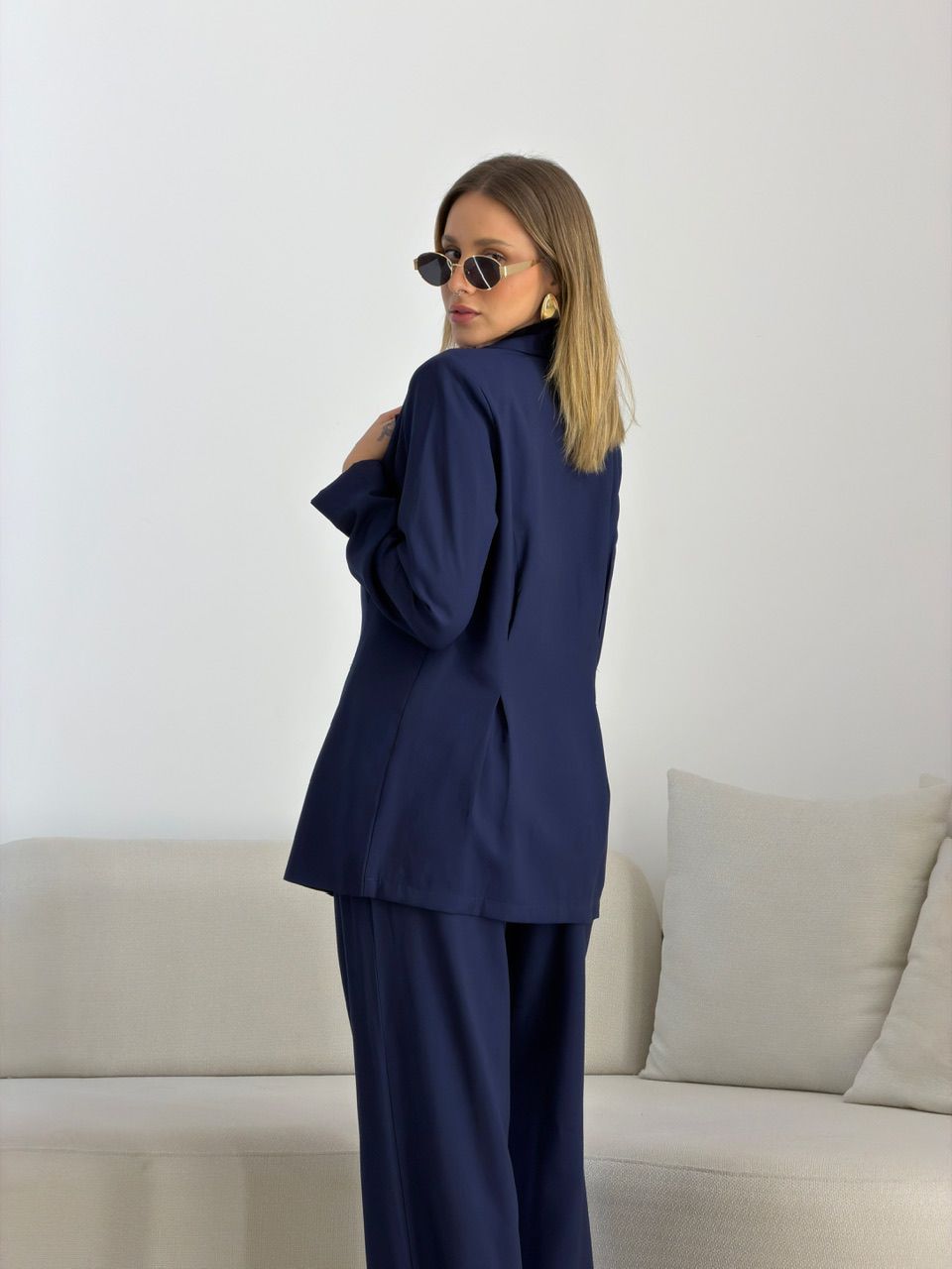 CONJUNTO VIVIAN BLAZER MARINHO