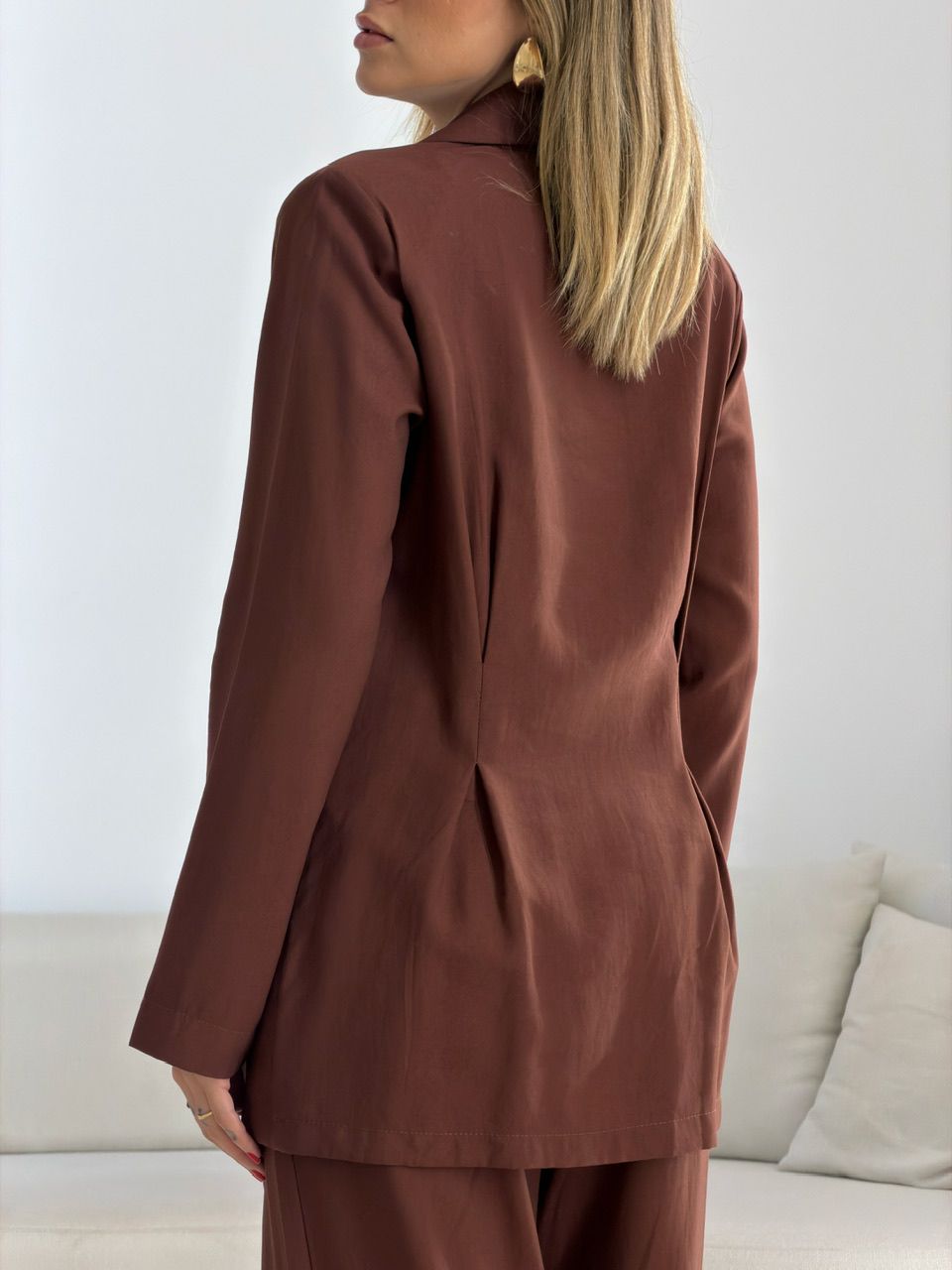 CONJUNTO VIVIAN BLAZER MARROM