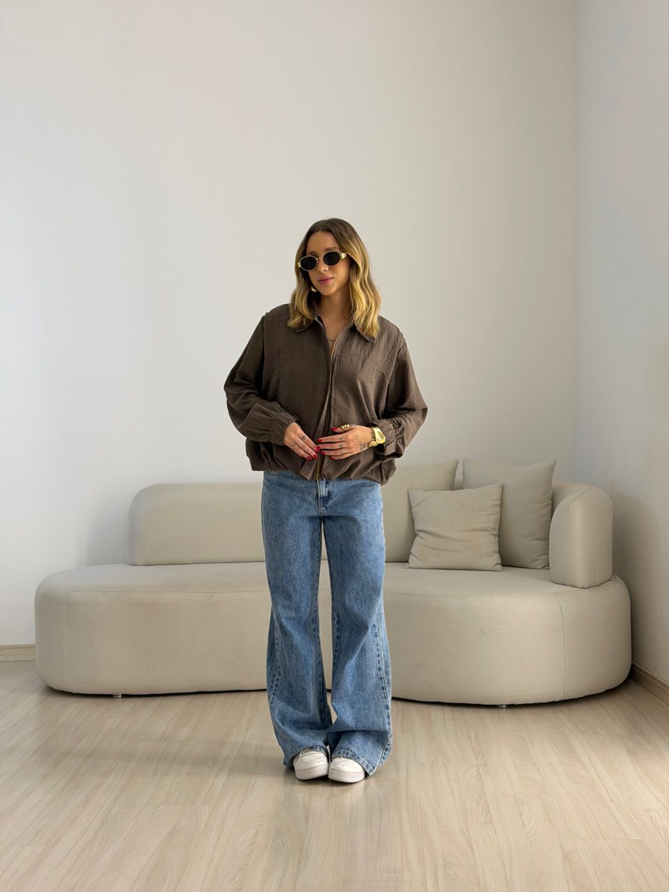 JAQUETA MADALENA GOLA CAFÉ