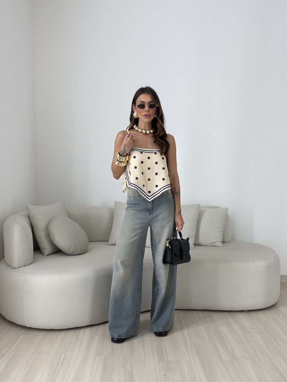 BLUSA MARISA ALCINHA CREME