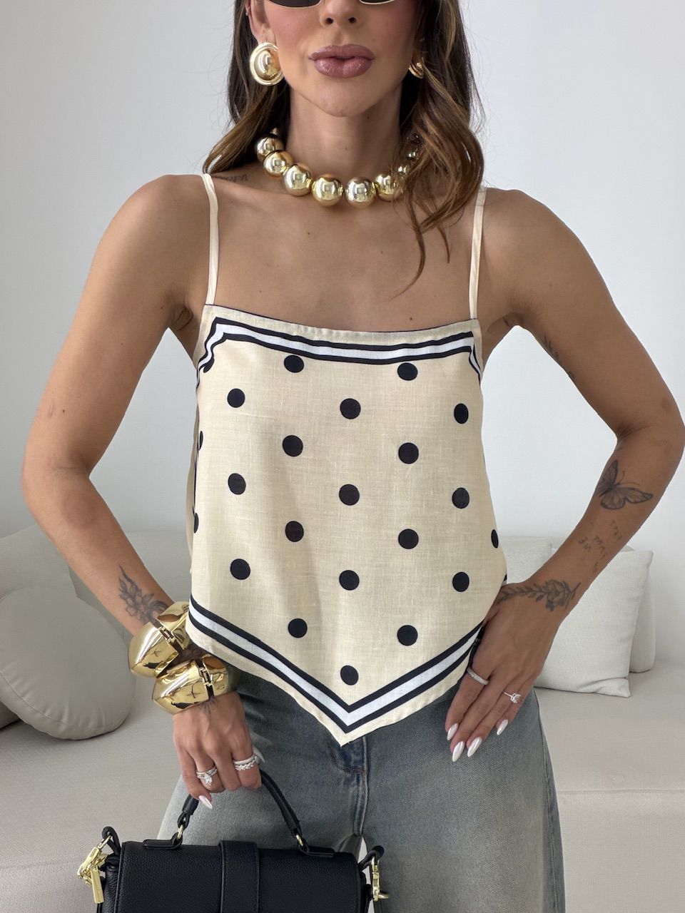 BLUSA MARISA ALCINHA CREME