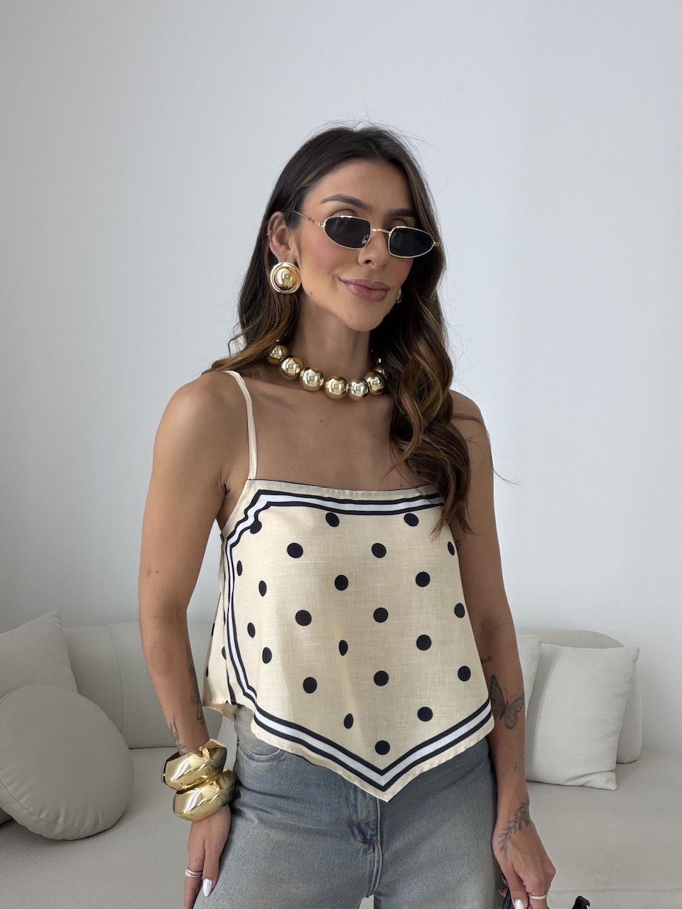 BLUSA MARISA ALCINHA CREME