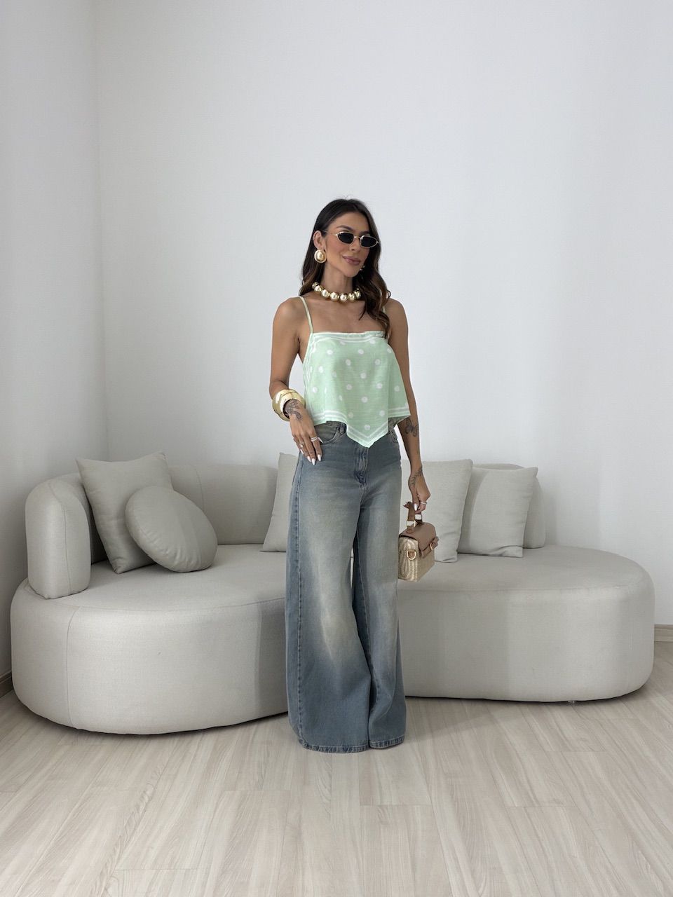 BLUSA MARISA ALCINHA VERDE