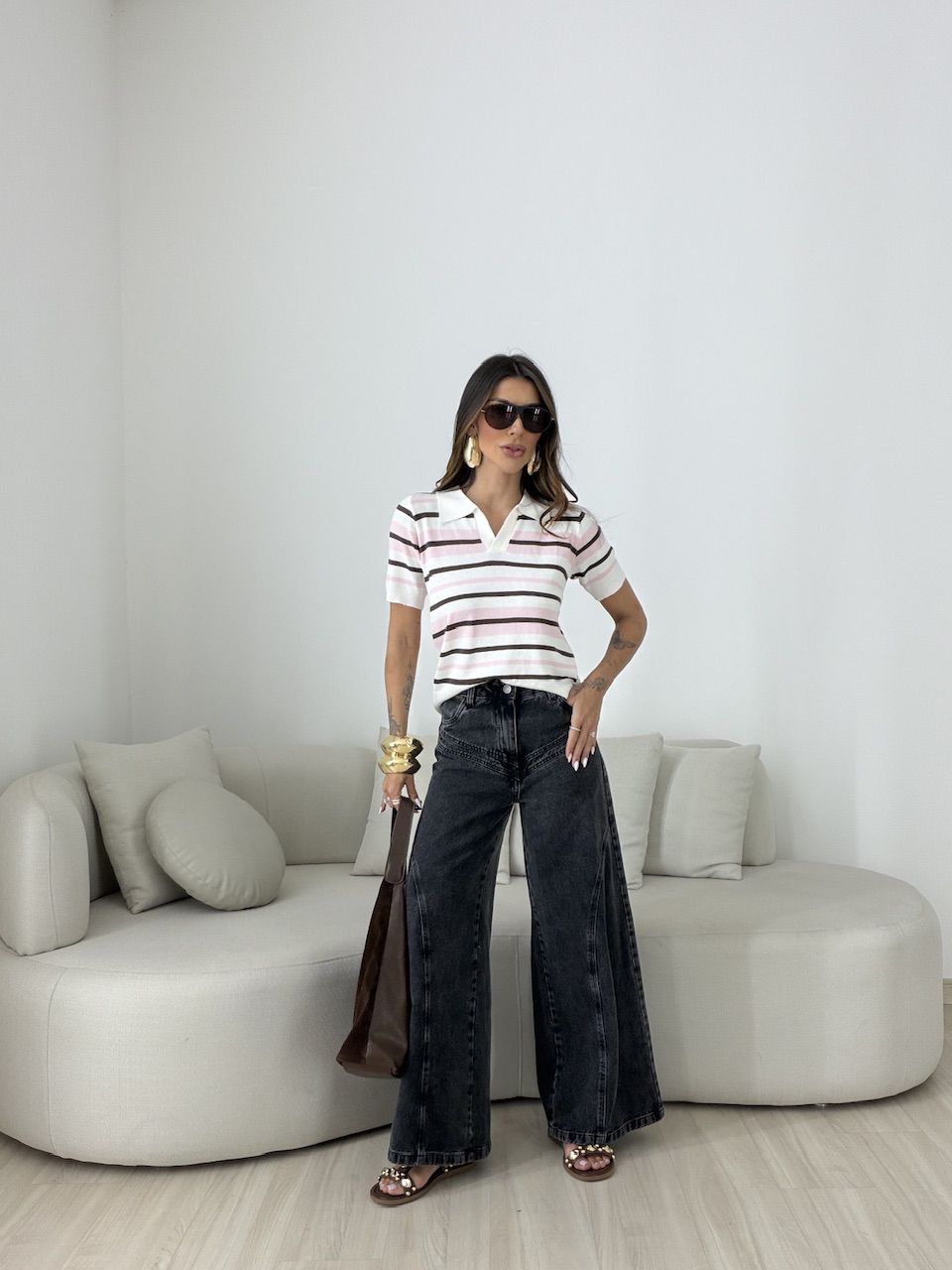 BLUSA TERESA LISTRAS OFF