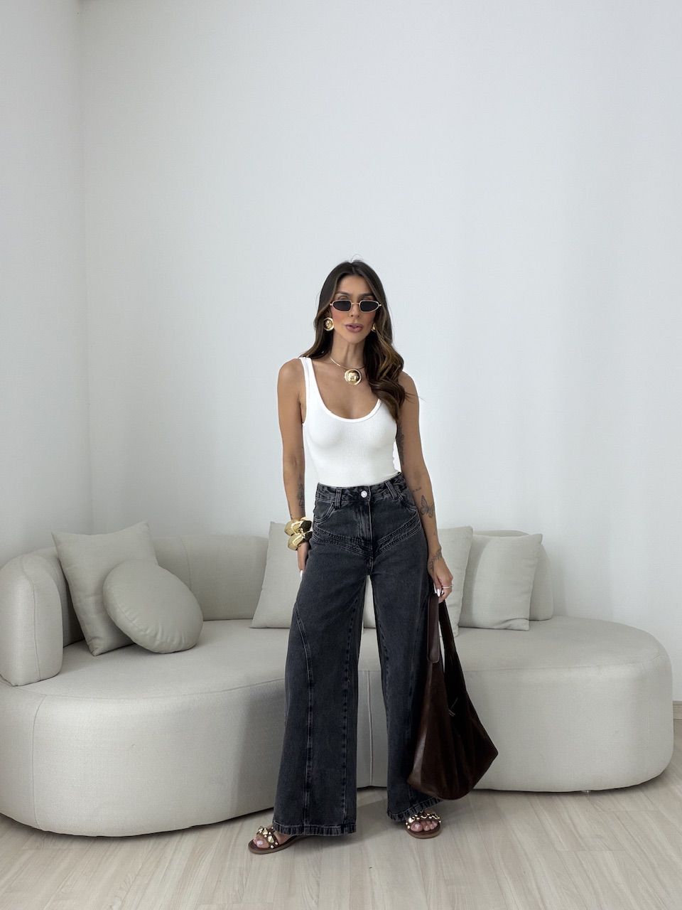 CALÇA ANA JÚLIA HANGER PRETA