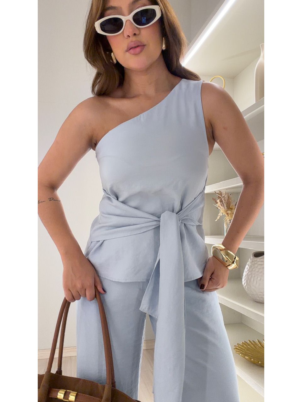 CONJUNTO LOUISE NULA MANGA AZUL