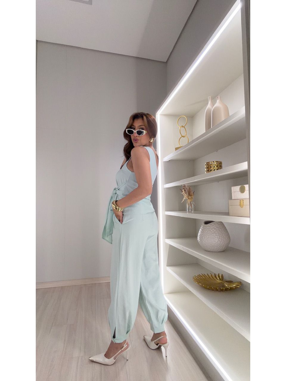 CONJUNTO LOUISE NULA MANGA MENTA