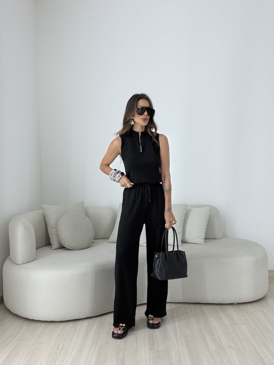 CONJUNTO MAYA MOLETINHO PRETO - 0081000032 - CAROLLA FERRARO