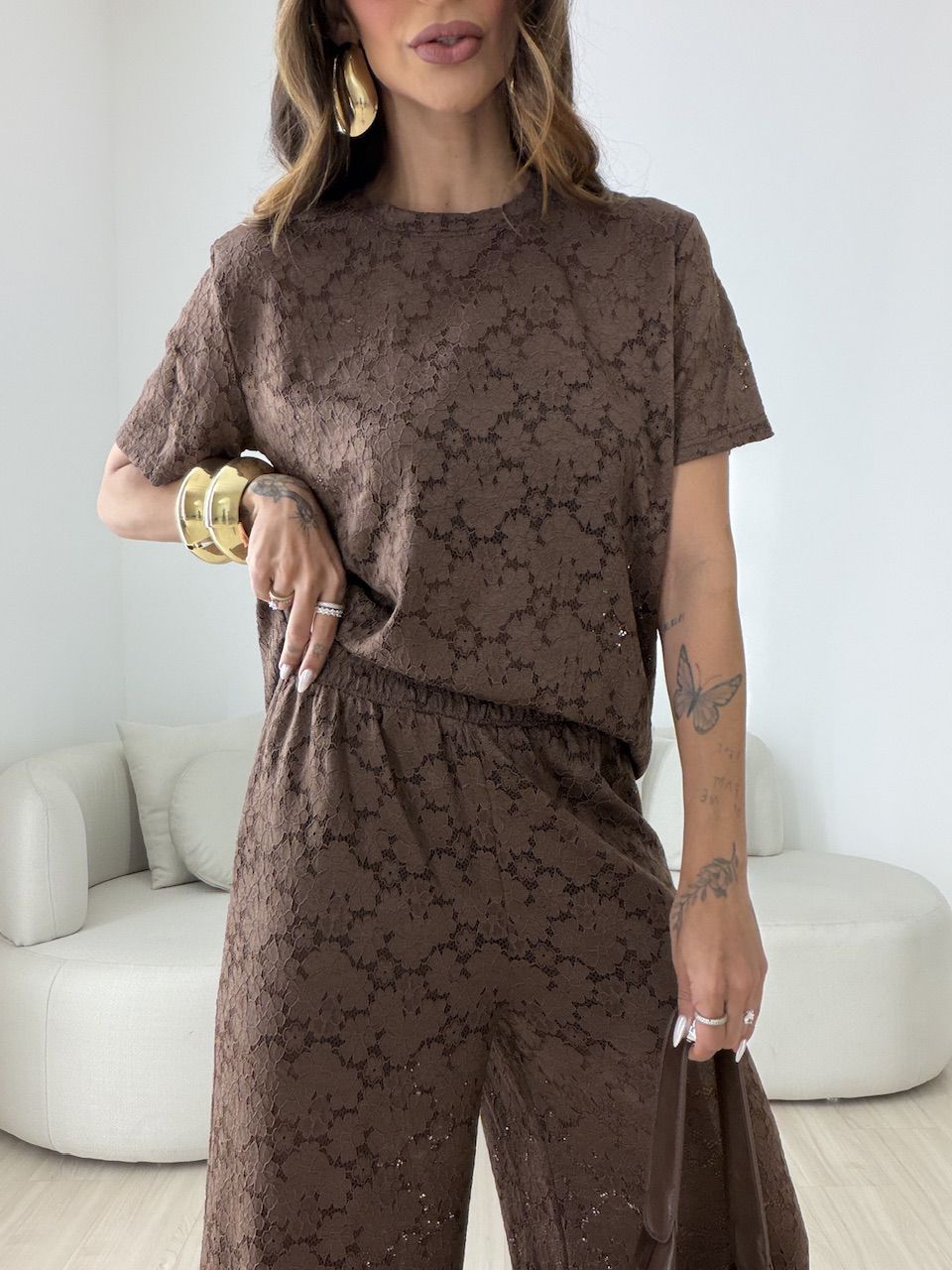 CONJUNTO VANESSA RENDA MARROM