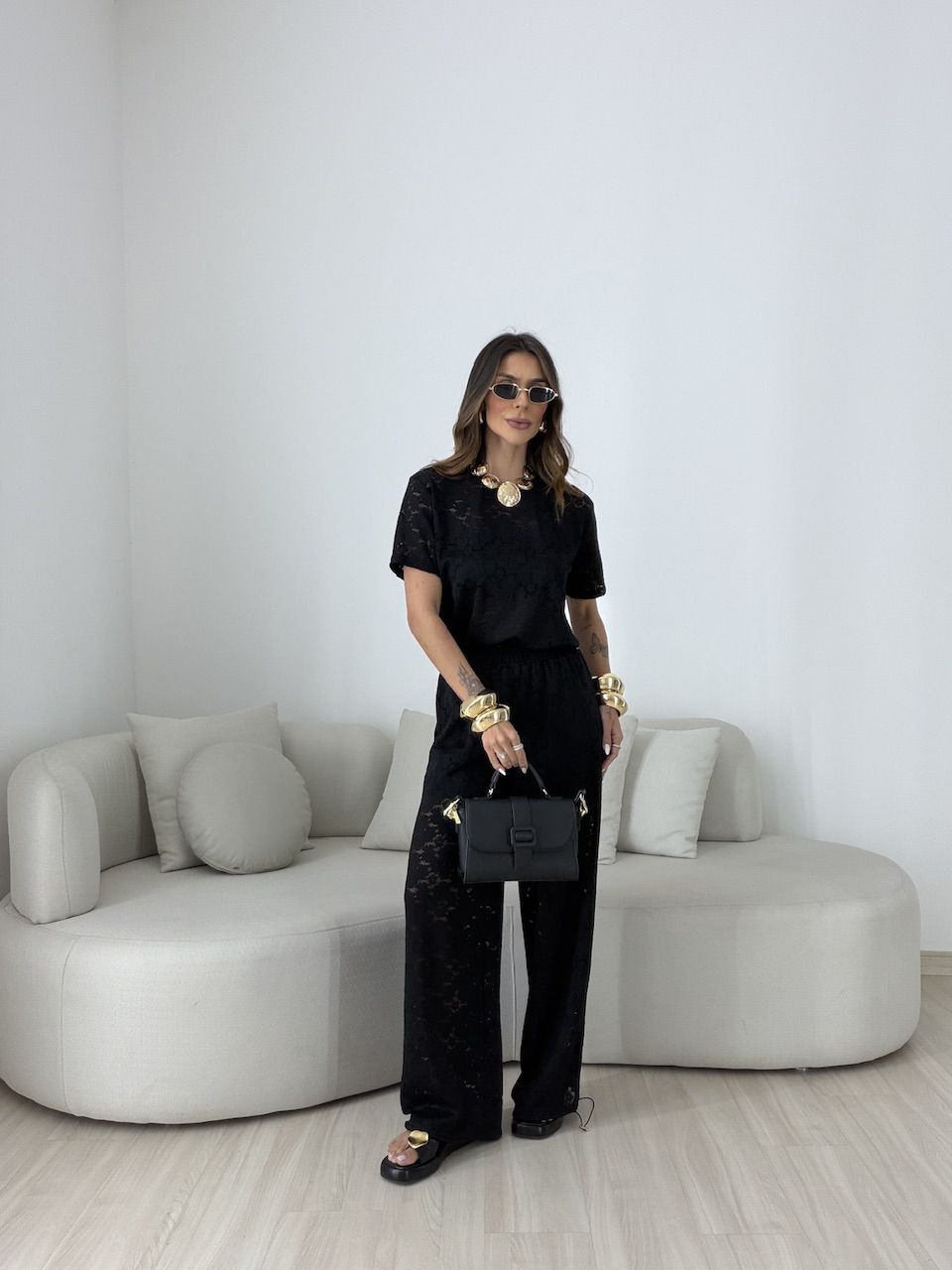 CONJUNTO VANESSA RENDA PRETO