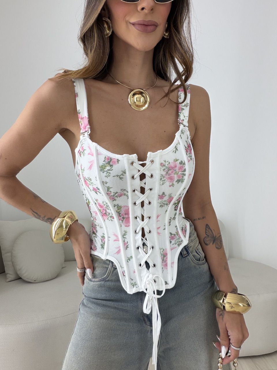 CORSELET VERA FLORAL OFF