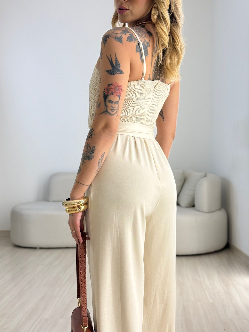 MACACÃO GISELE TRANÇA AREIA