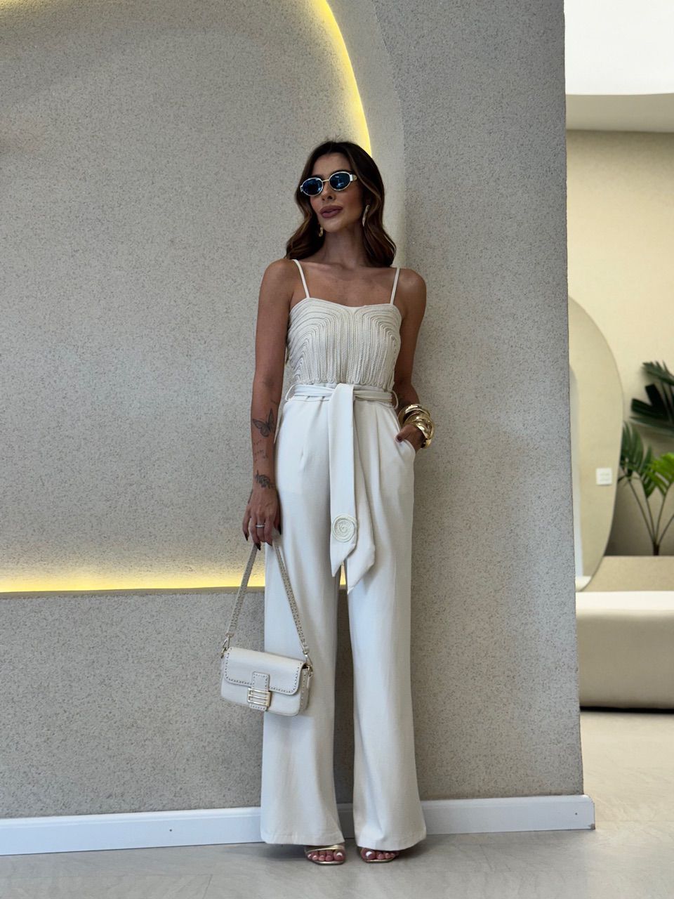 MACACÃO GISELE TRANÇA AREIA