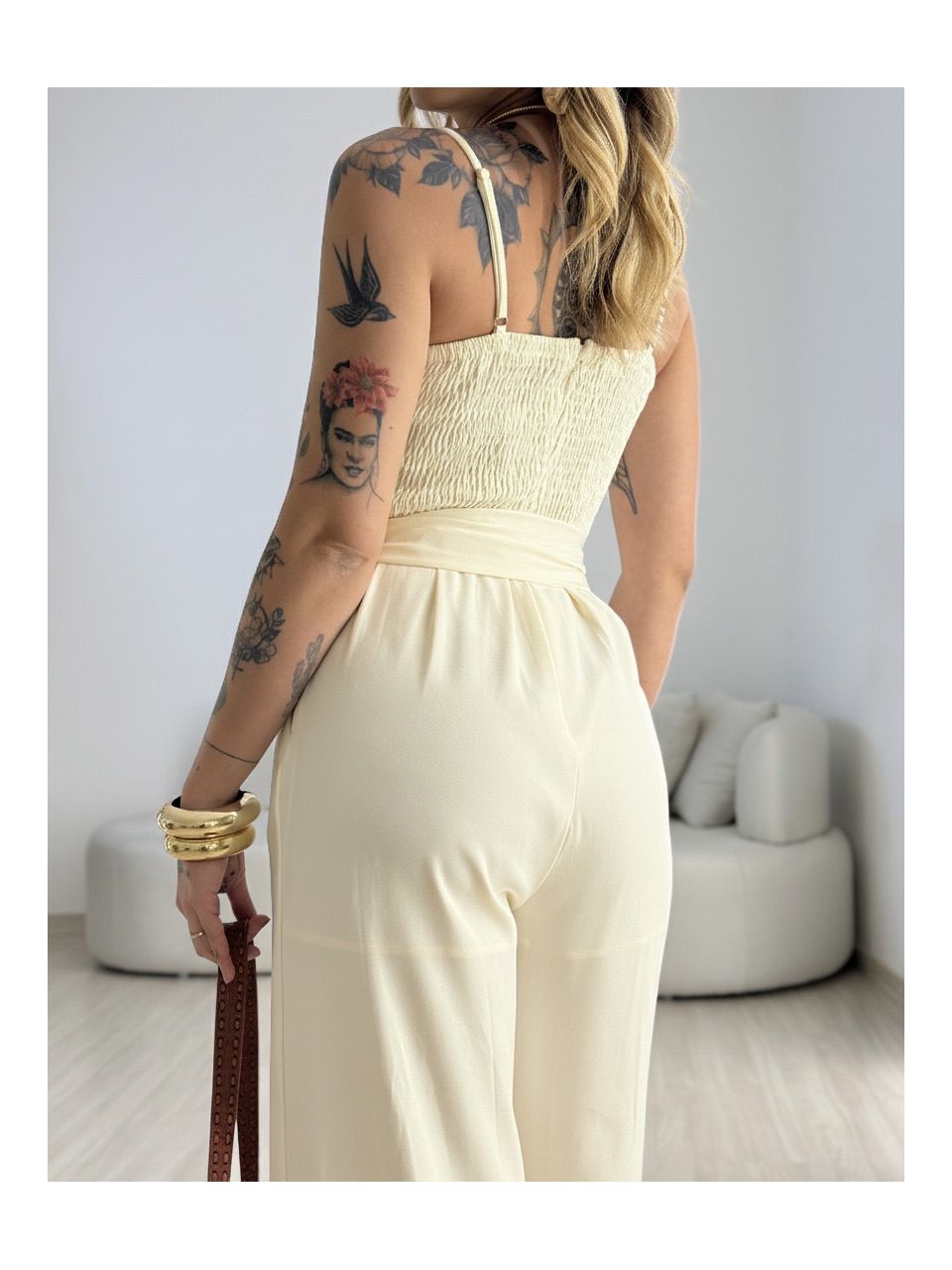 MACACÃO GISELE TRANÇA YELLOW BUTTER