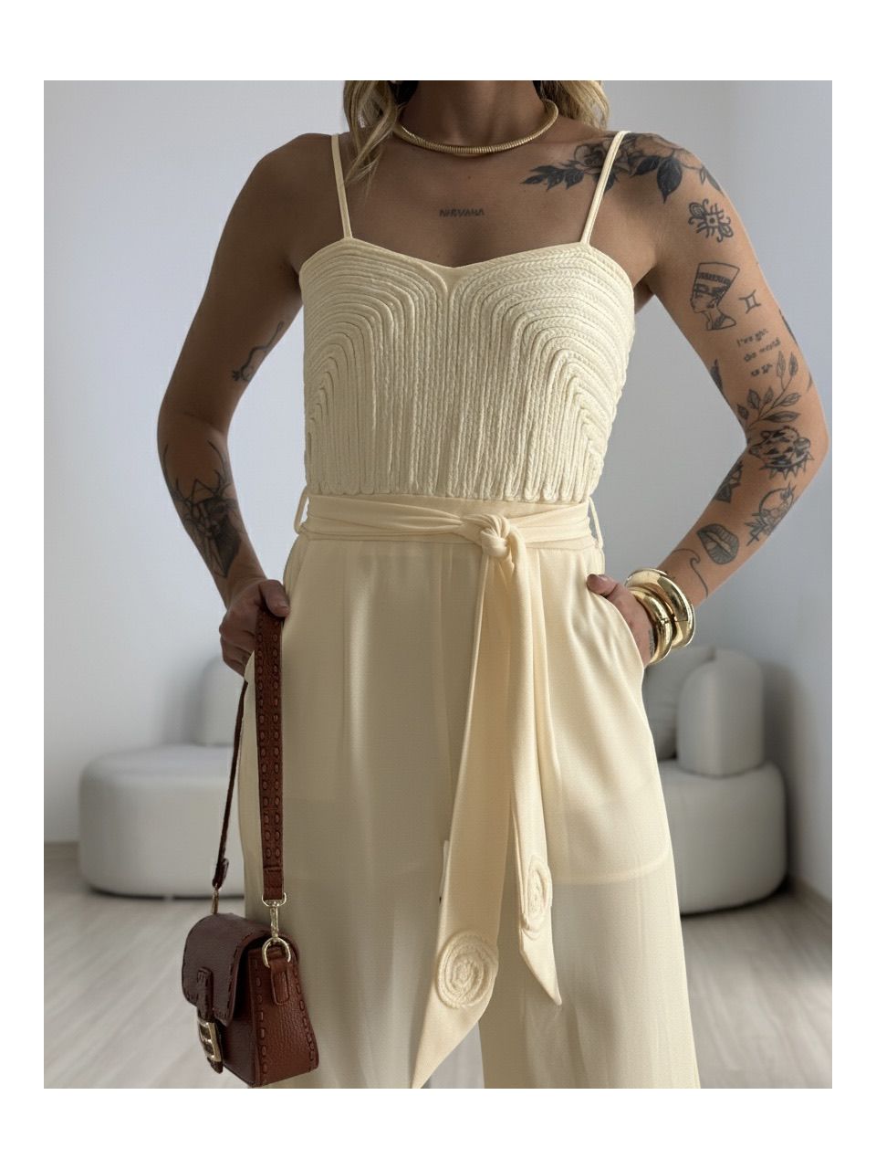 MACACÃO GISELE TRANÇA YELLOW BUTTER