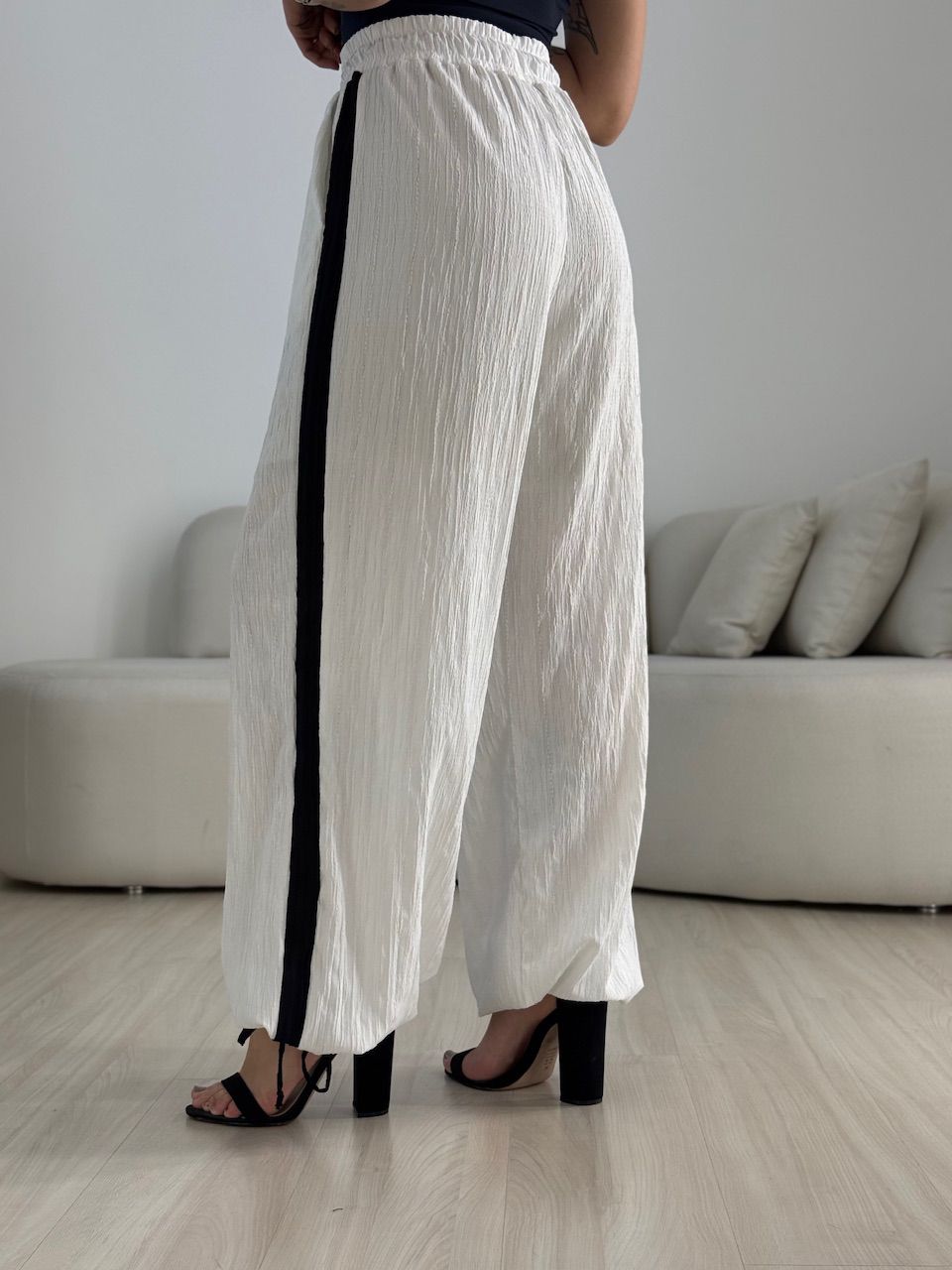 CALÇA MICHELE CF BICOLOR BRANCA