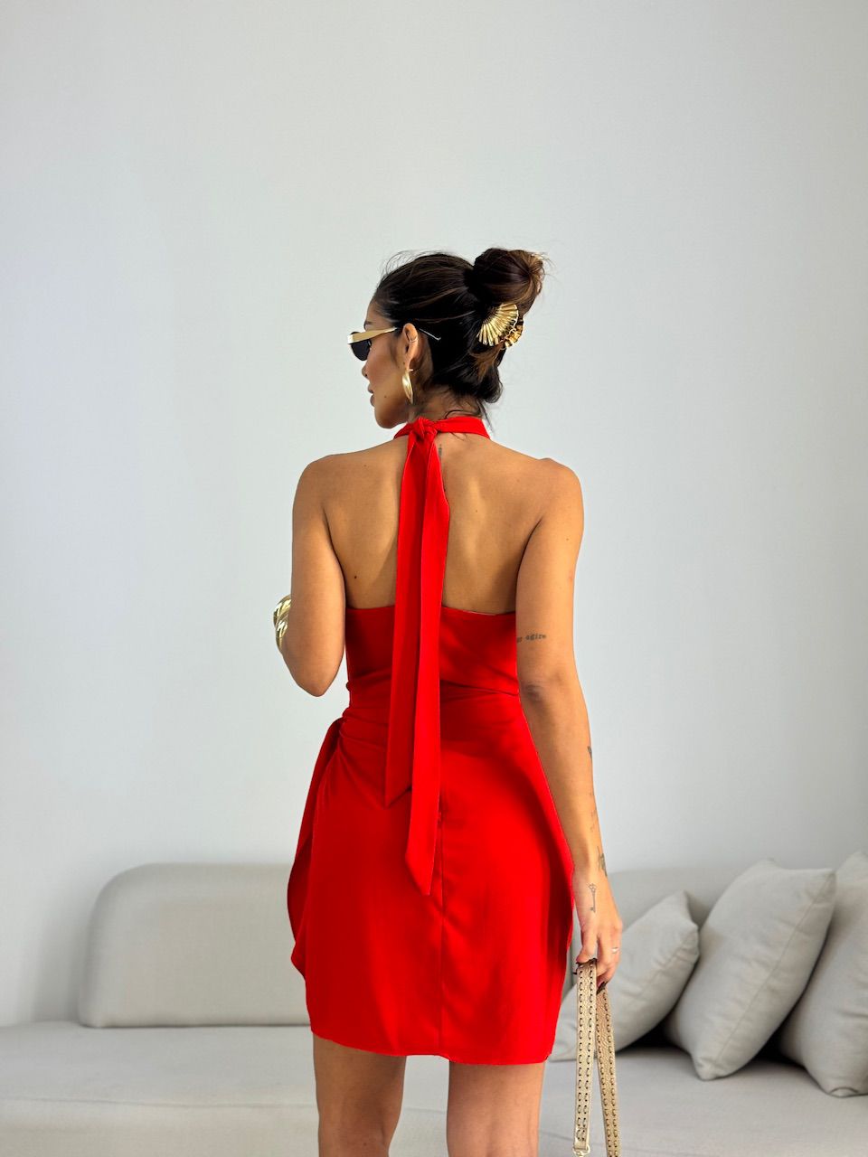 VESTIDO LAVINIA TRANSPASSADO VERMELHO