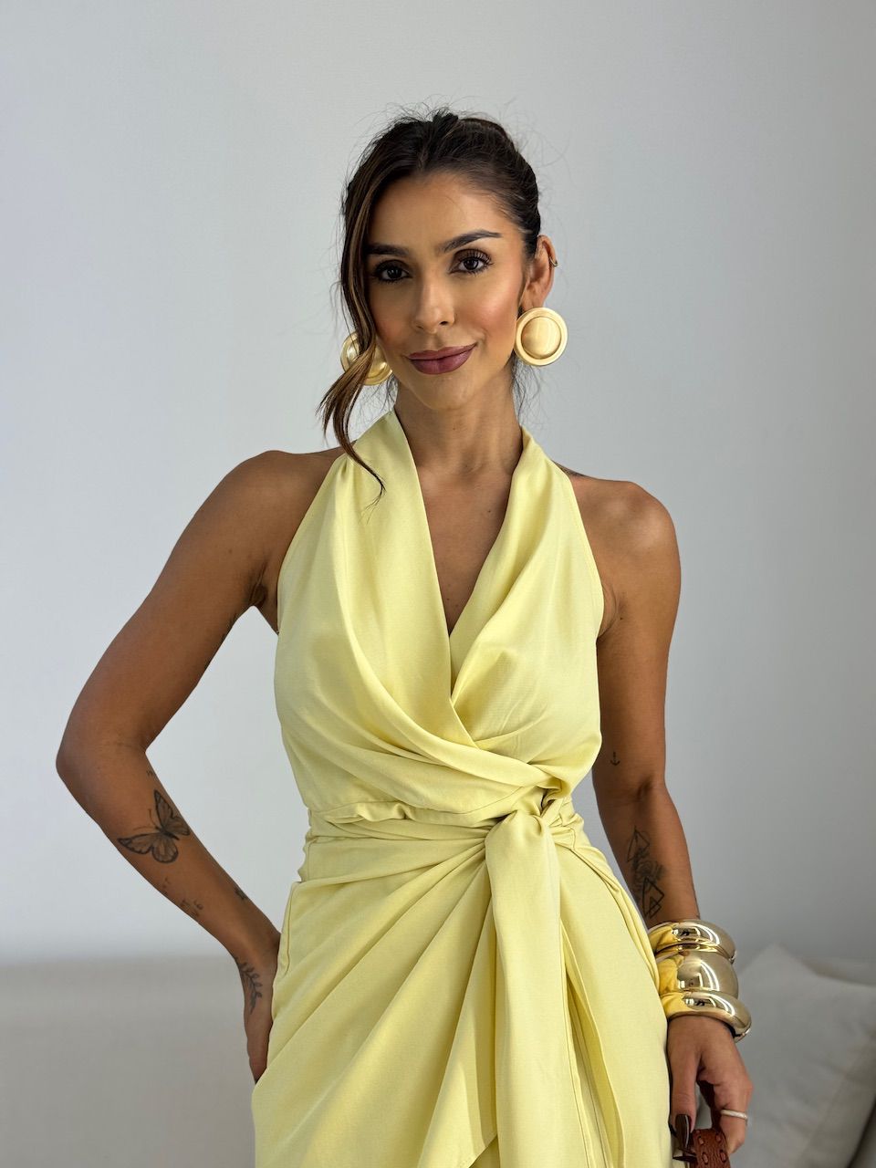 VESTIDO LAVINIA TRANSPASSADO YELLOW BUTTER
