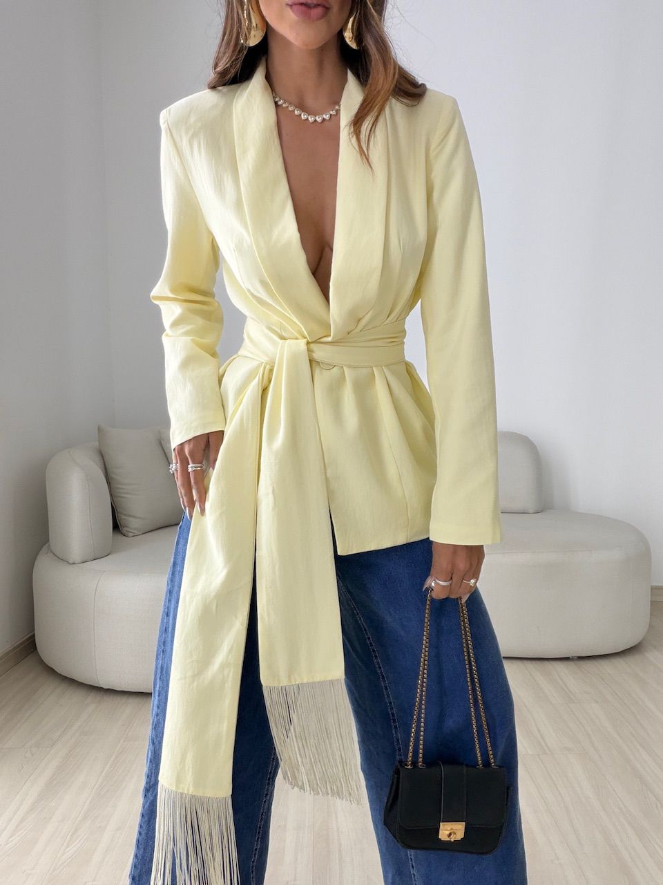 BLAZER DANIELA CACHECOL AMARELO