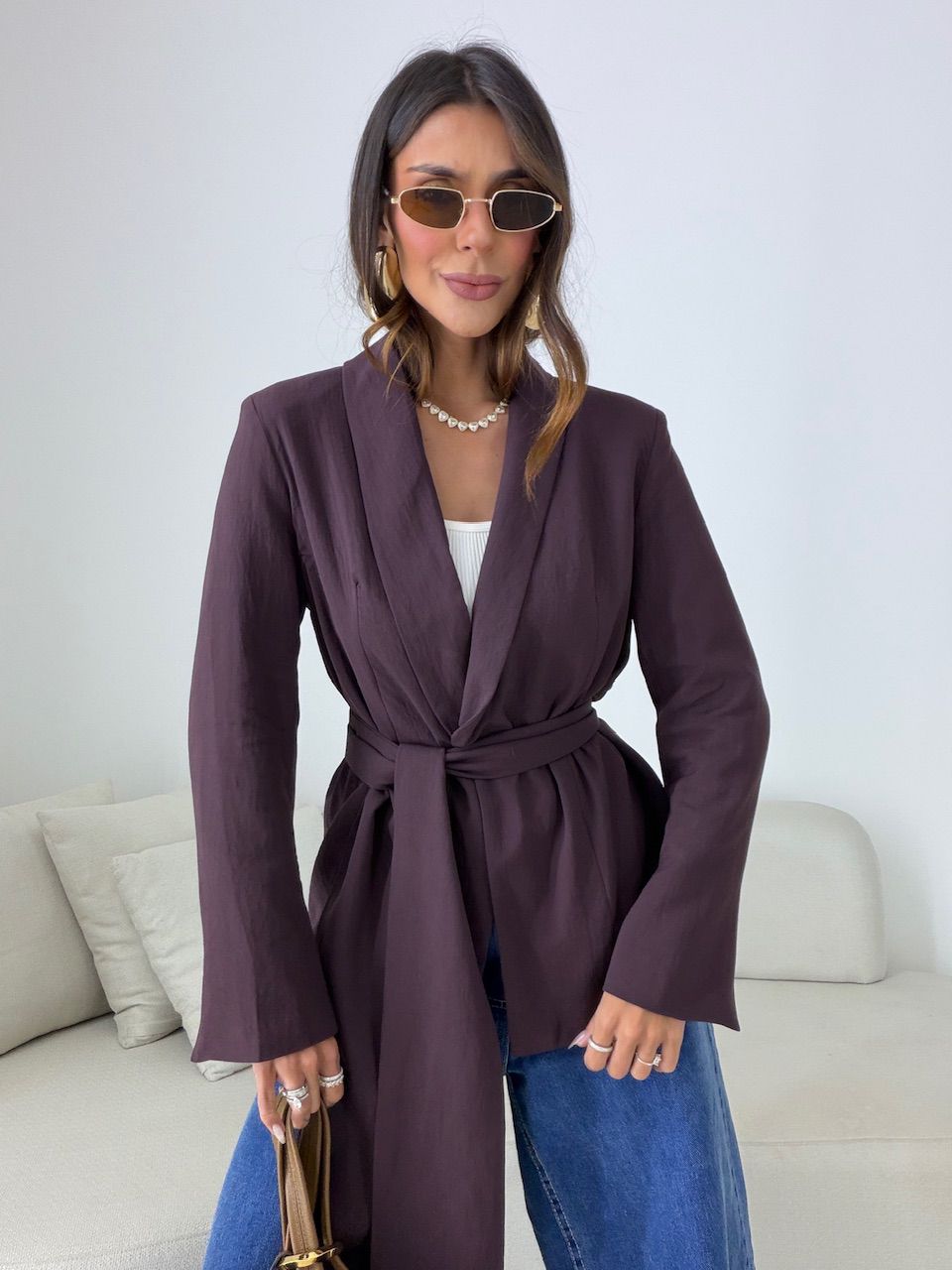 BLAZER DANIELA CACHECOL UVA - 0082150015 - CAROLLA FERRARO