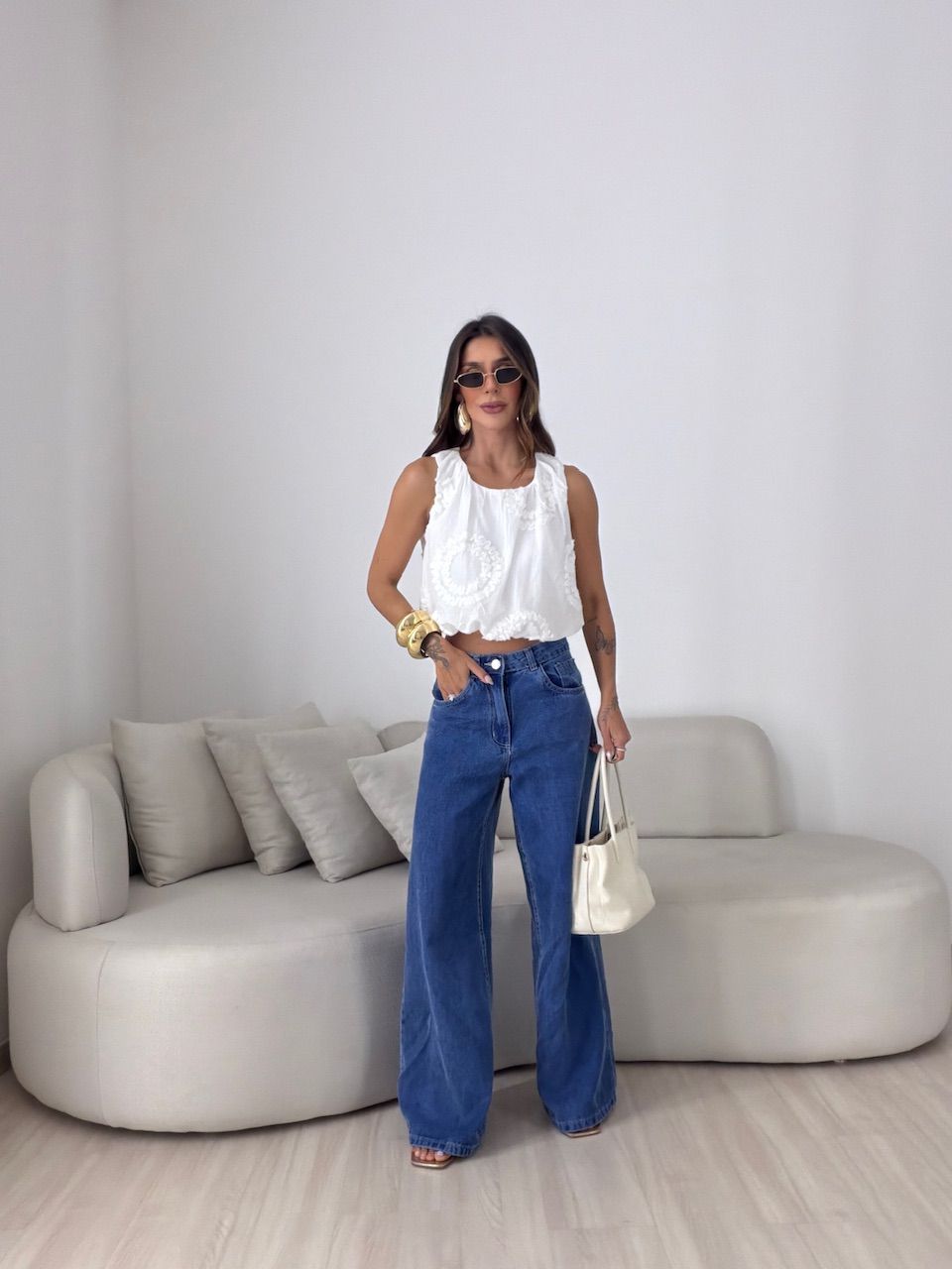BLUSA LAUANY CROPPED OFF