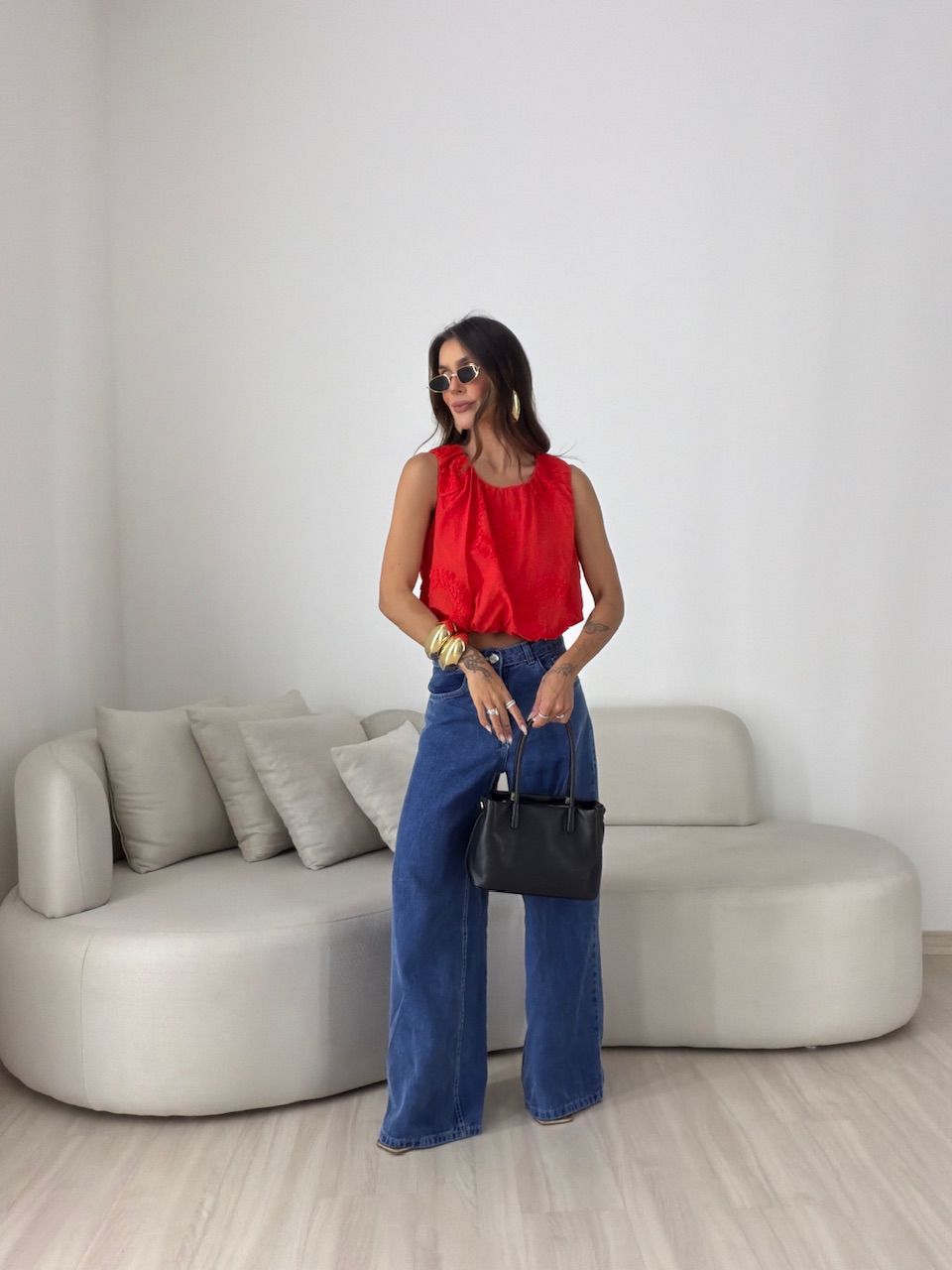 BLUSA LAUANY CROPPED VERMELHA