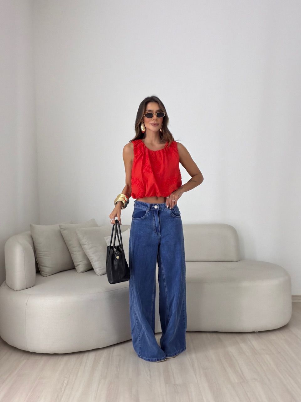 BLUSA LAUANY CROPPED VERMELHA