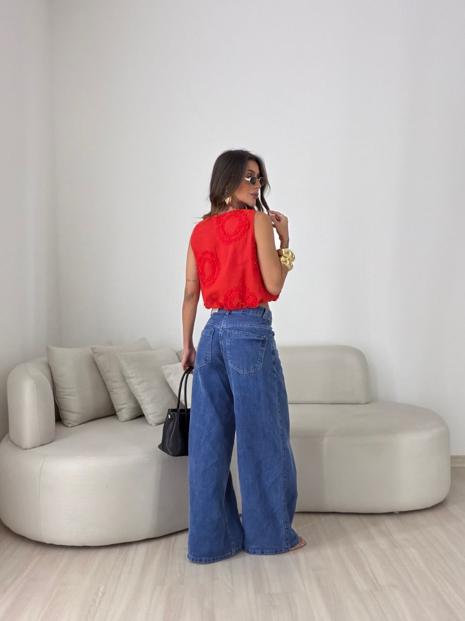 BLUSA LAUANY CROPPED VERMELHA
