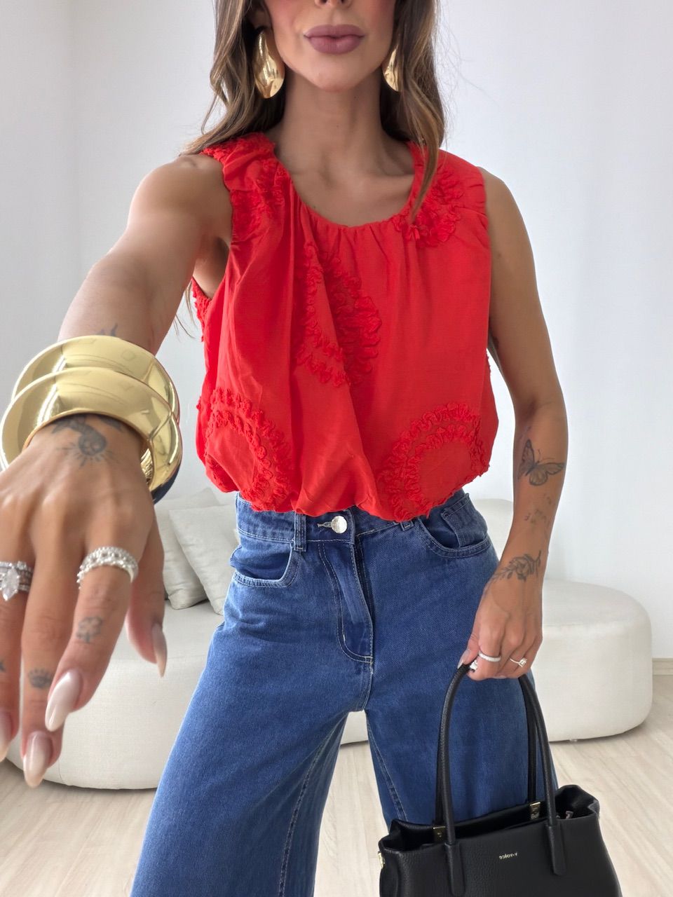 BLUSA LAUANY CROPPED VERMELHA