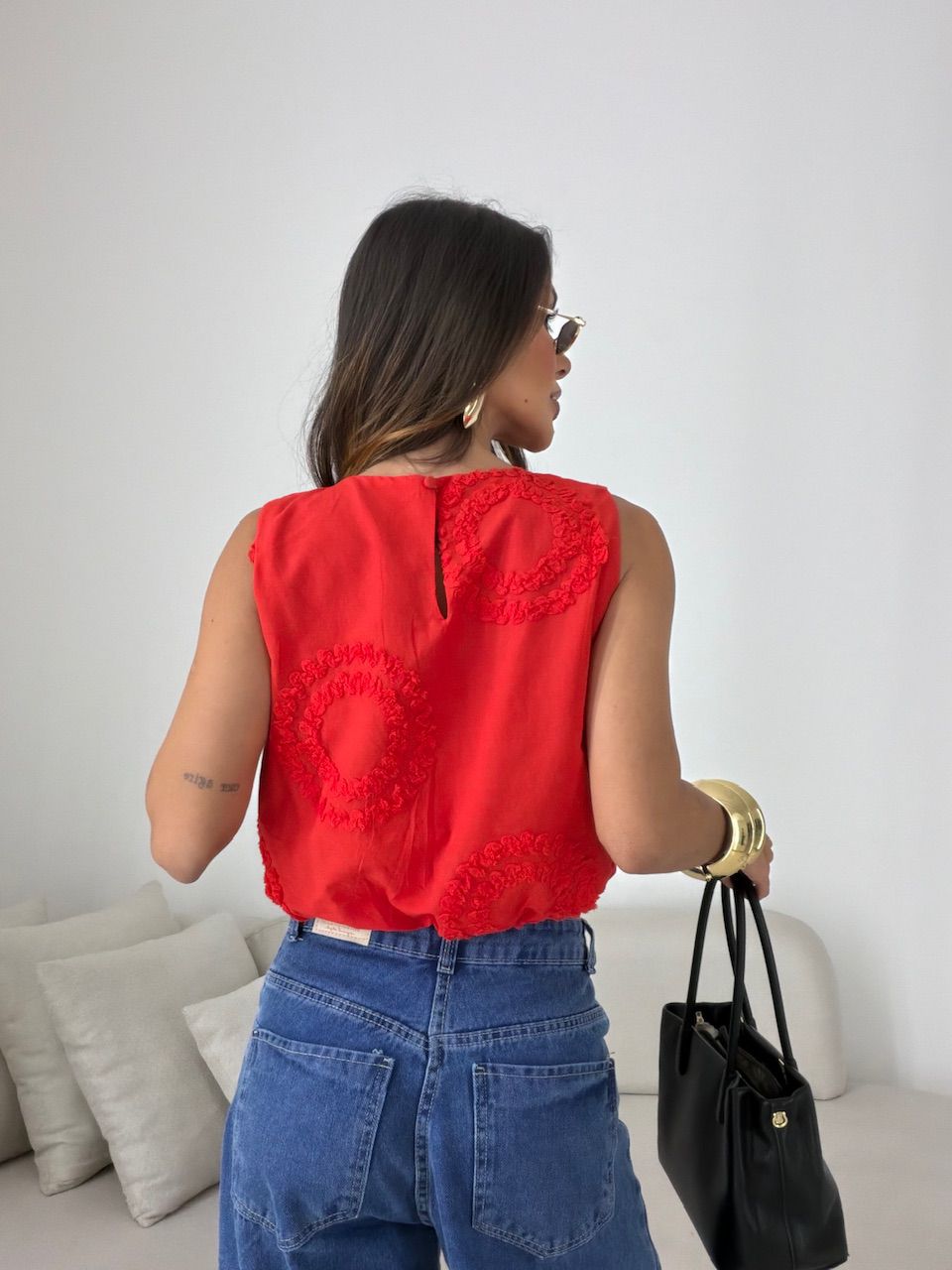 BLUSA LAUANY CROPPED VERMELHA