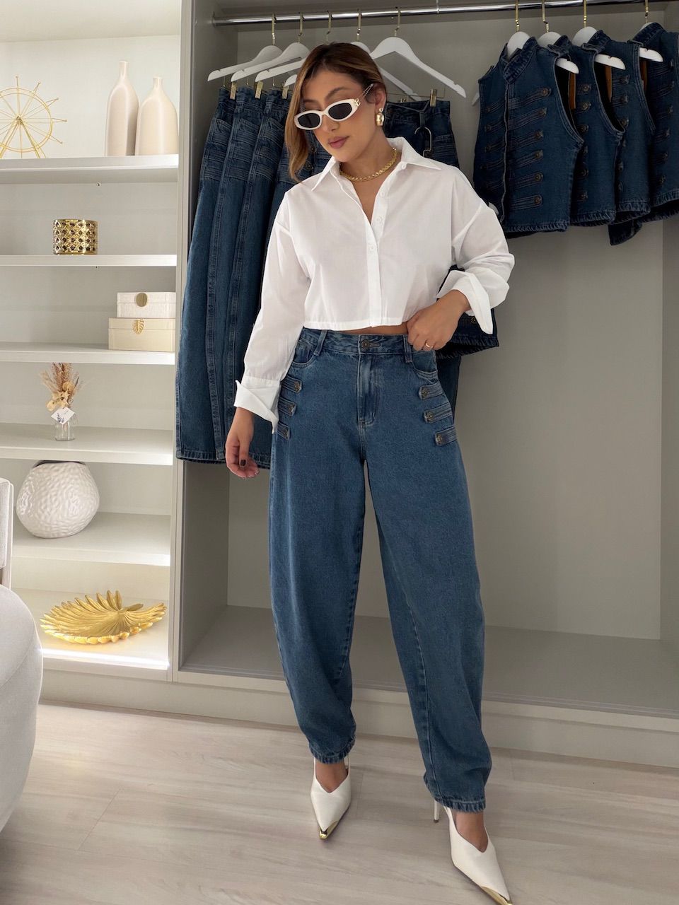 CALÇA JUDITE NAPOLEÃO JEANS MÉDIO