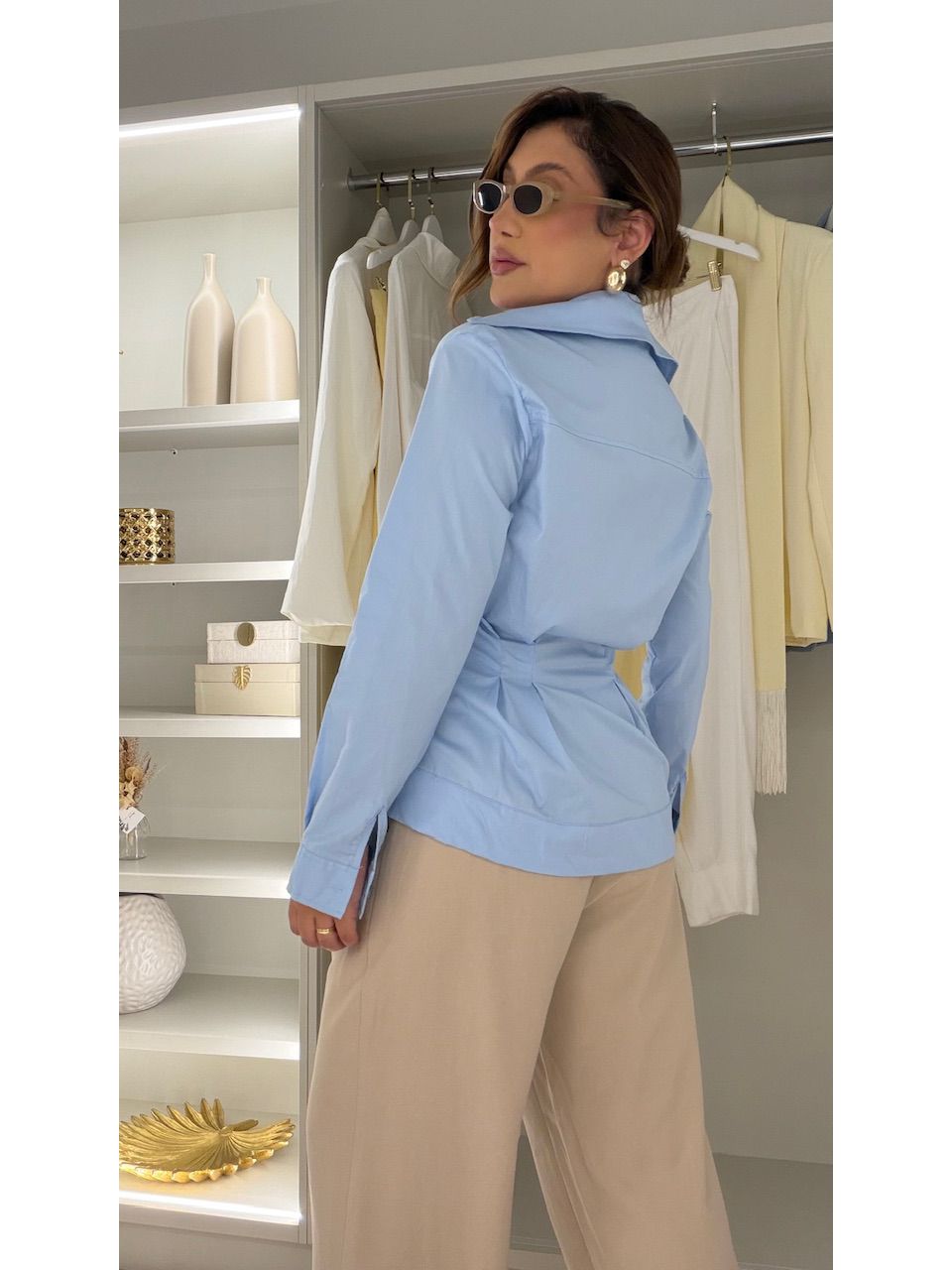 CAMISA FRAN LISA AZUL