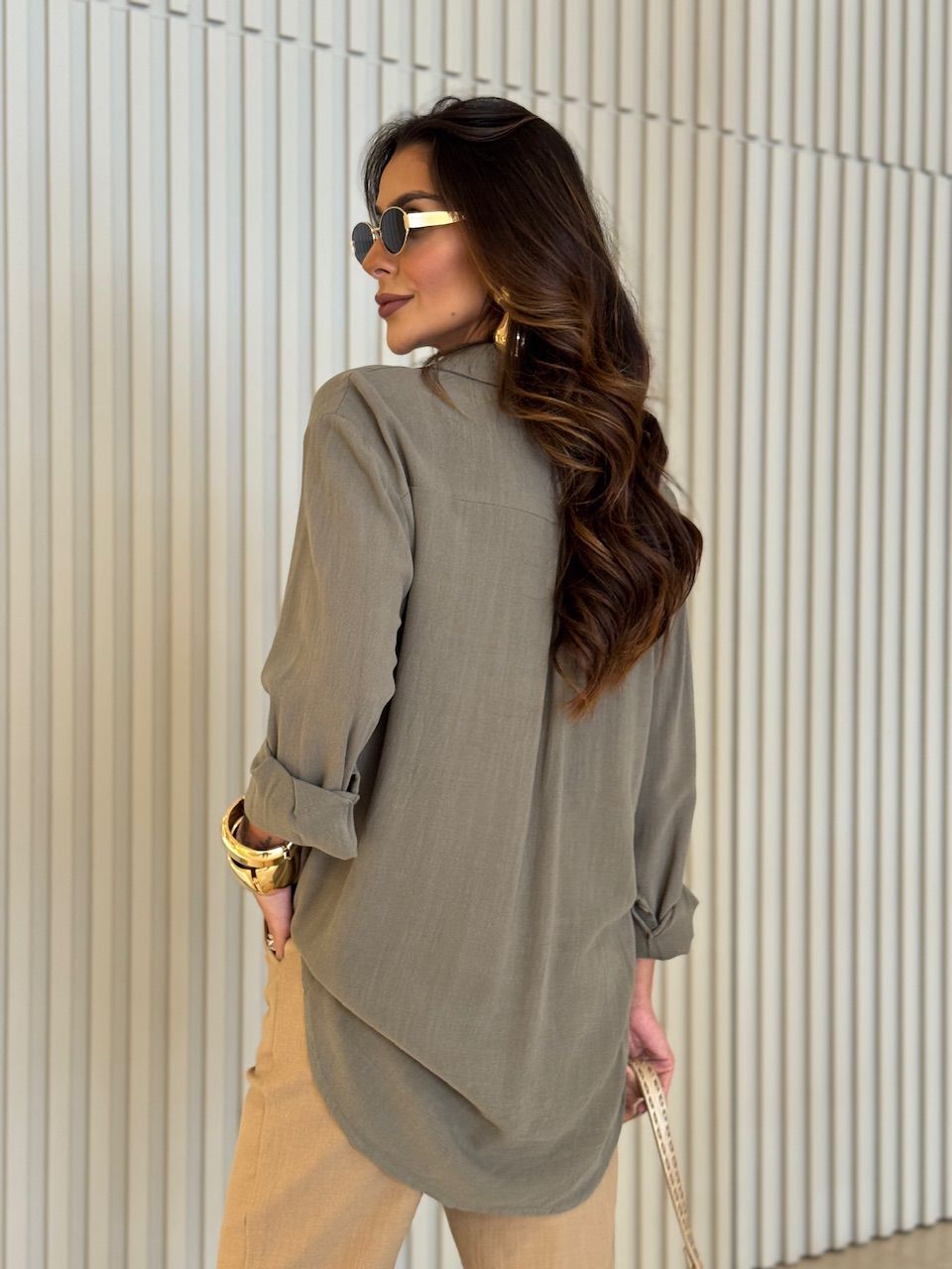 CAMISA ALESSANDRA LINHO VERDE